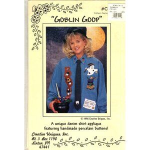 Creative Uniques Misses Goblin Goop Halloween Embellishment Applique Pattern